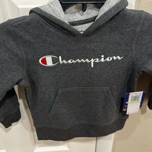 NWT boys, gray, and white champion sweatshirt
